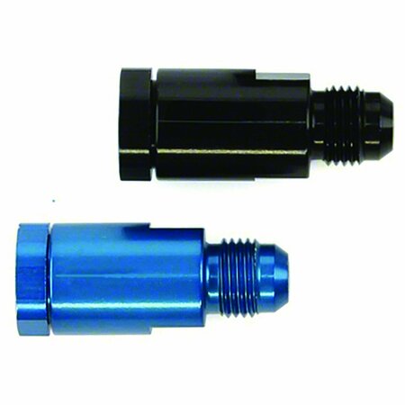 SPEEDFX FITTINGS EFI Quick-Connect; -8AN to 3/8 Inch Female; Black; Anodized Aluminum; Single 5780838BK